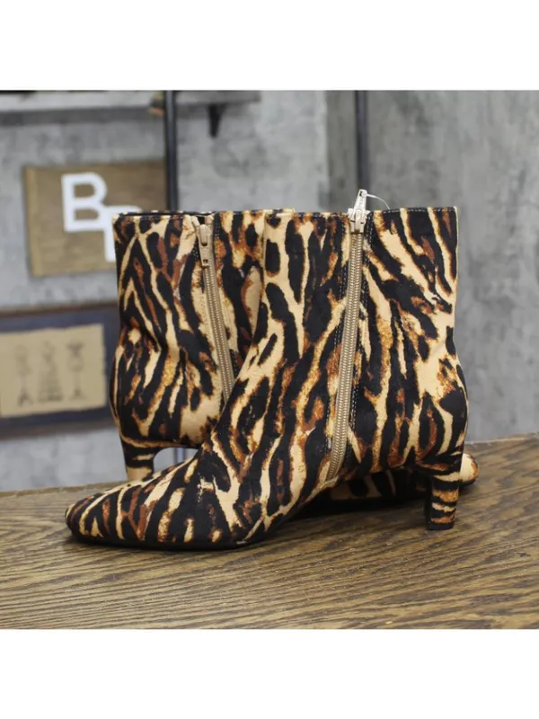 A New Day Womens Tigris Boots Block Heel Bootie 94568627 Tiger Print 7.5M - Image 7