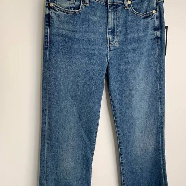 7 For All Mankind Dojo Mid Rise Flare Jeans Womens Blue Denim Size 27 - Image 8