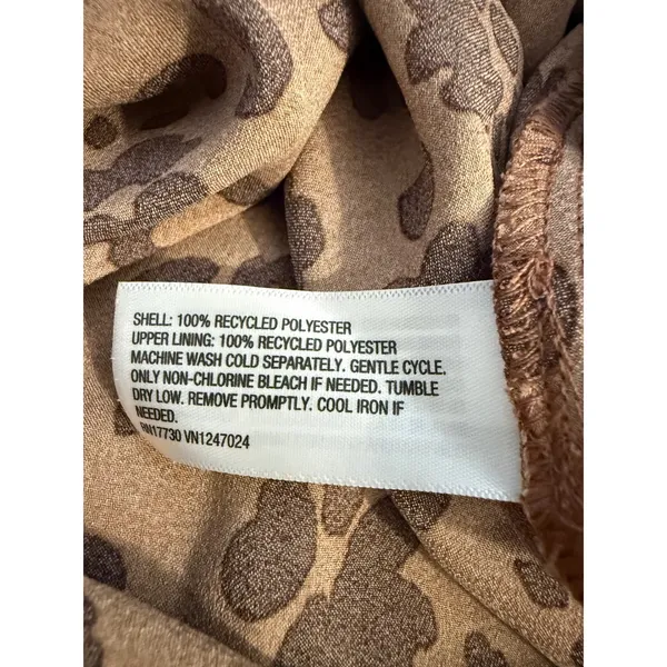 A New Day Leopard Print Satin Slip Dress Brown Tan Animal Midi Maxi NWT Large Y2K boho dai - Image 7