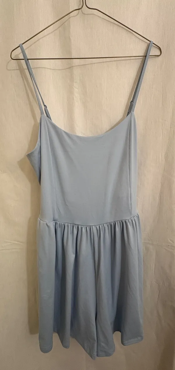 SO Super Soft Powder Blue Shorts Romper XXL - Image 2