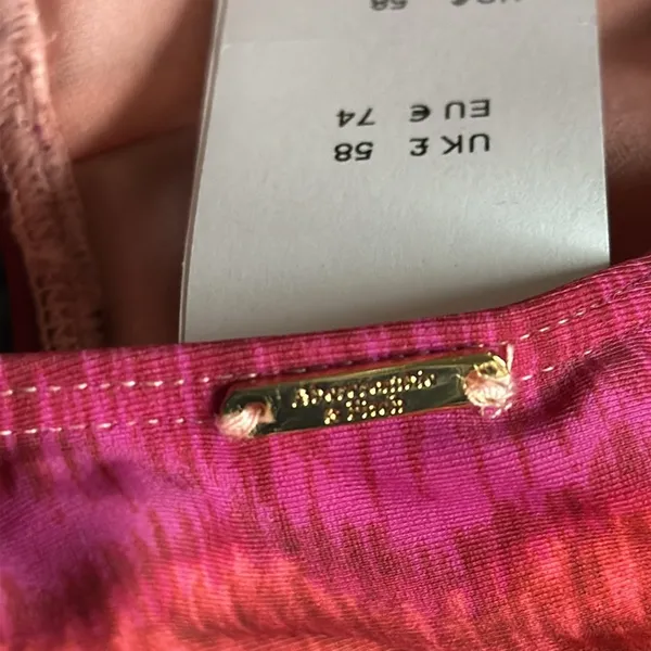 Abercrombie and Fitch Swimsuit One Piece Cutout Pink Ikat - Image 9