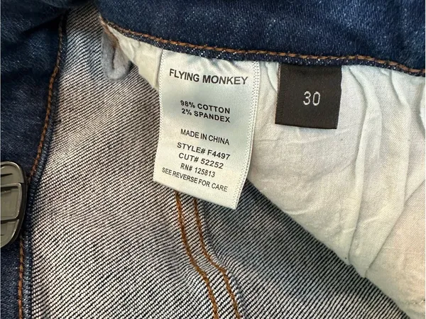 Vervet Flying Monkey Women's Dark Blue Distressed Boyfriend Jeans - Image 6