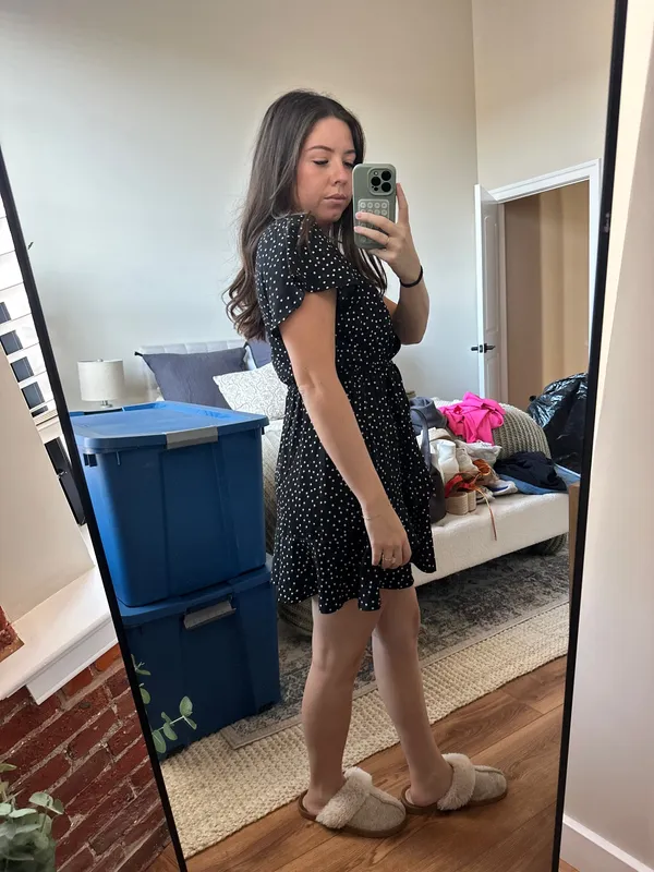 Black Polka Dot Princess Polly Dress - Image 2