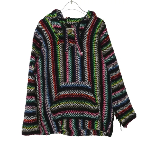 Vintage Earth Ragz Rainbow Drug Rug Pullover Jacket Medium - Image 2