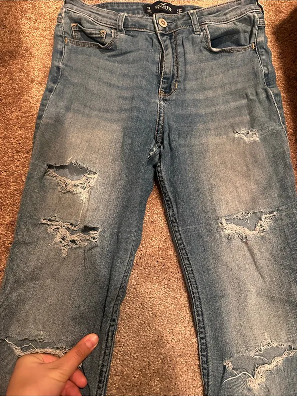 Hollister Distressed Skinny Jeans Size 7 0617 - Image 3