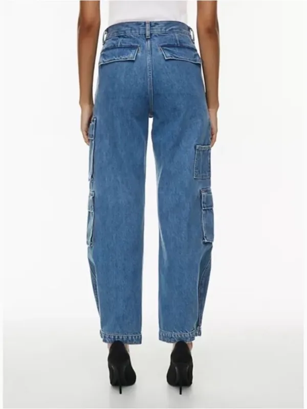 NWT Aritzia Denim Forum The 90’s Millie Hi-Rise Cargo Jeans Size 26W - Image 4