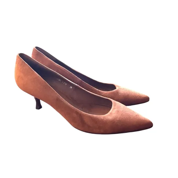 DONALD PLINER Rome Suede Kitten‎ Heel Brown Sz 7 - Image 2