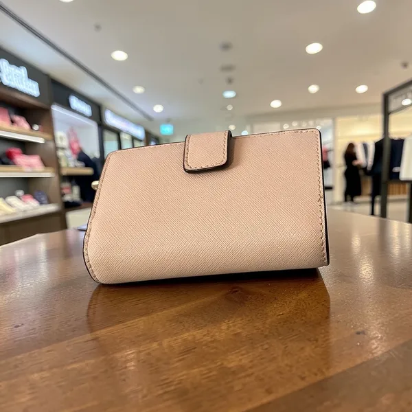 Michael Kors Jet‎ Set Bifold Wallet Women Blush Pink Saffiano Leather - Image 5