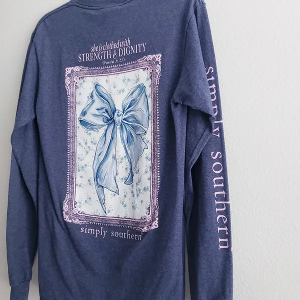 Simply Southern Clothed In Dignity Bow Long Sleeve T-Shirt - Image 6