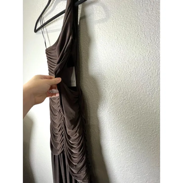 MISA Los Angeles Samsara Cutout Dress Brown ruched Maxi dress Size Small NWT - Image 8