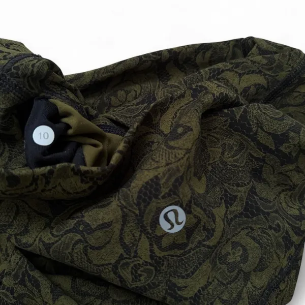 Lululemon Wunder Under Hi-Rise Pencil Lace Brave Olive Black pants leggings 31” - Image 4