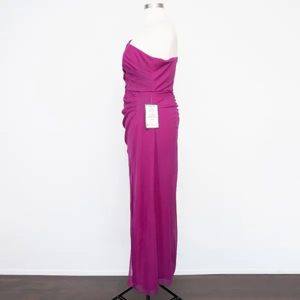 Alex Evenings - One Shoulder Ruched‎ Mesh Gown - Image 9