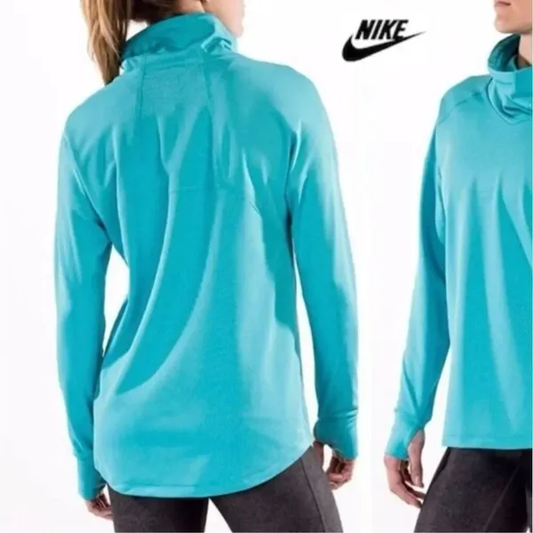 NIKE Women’s Relay Running Top Midweight Long Sleeve Funnel Neck Size XS - Image 3