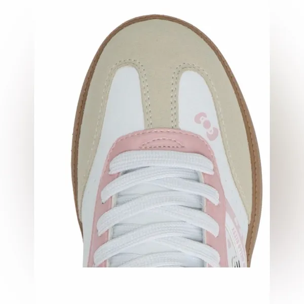 Hello Kitty Pink, White and Tan Kids' Sneakers - Image 4