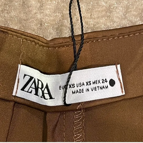 Zara A-line Midi Satin Skirt Size XS - Image 4