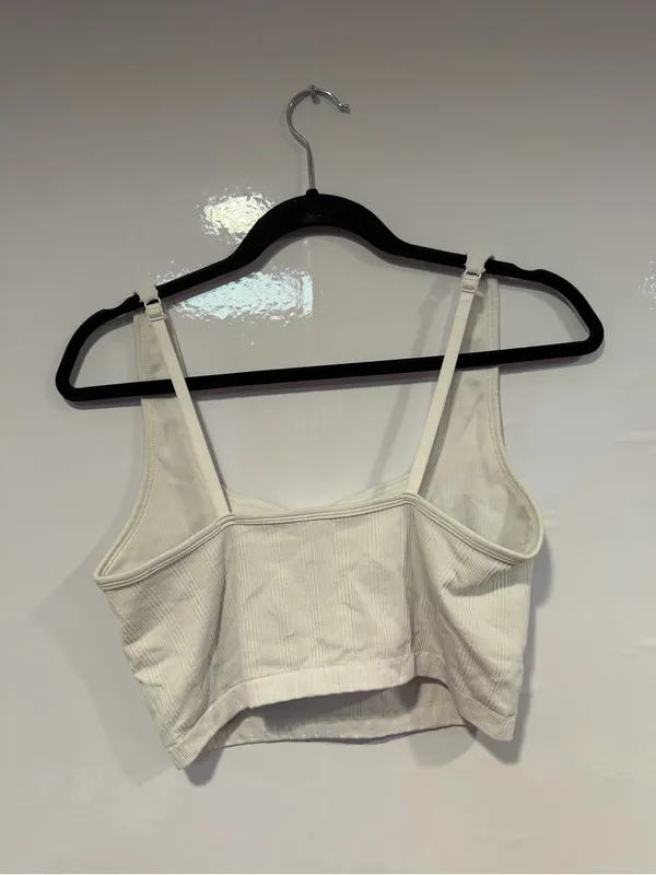 Aerie white ribbed‎ longline bra tank - Image 4