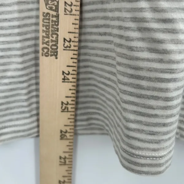 J.Crew Re-Imagined Striped Lyocell Viscose‎ Pajama Top Grey White Long Sleeve XS - Image 5