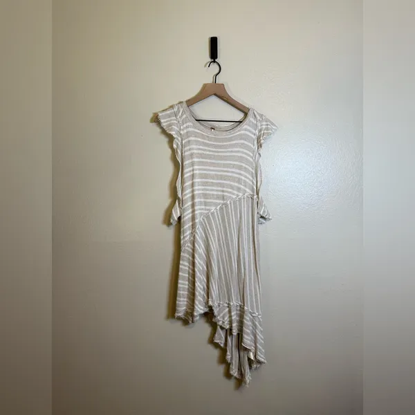 Free People Between the Lines striped linen-blend‎ mini dress - Image 2