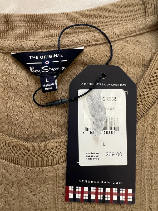 Ben Sherman Short Sleeve Crewneck Tee size L - Image 6