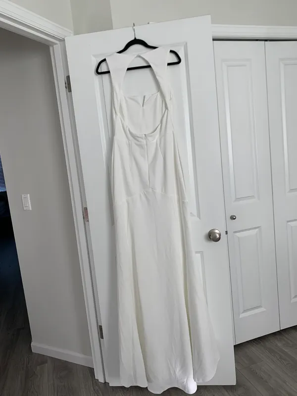 Lulus New Everlasting Promise White Backless Mermaid Maxi Dress - Image 11