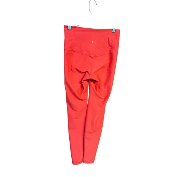 Old Navy Active high-waisted leggings vibrant orange/coral Sz M NWOT - Image 3