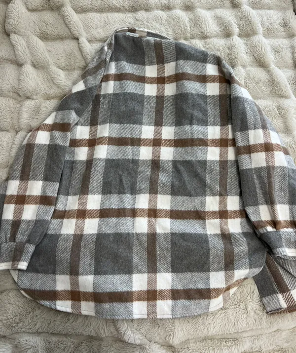 Boutique Plaid Jacket Gray - Image 3