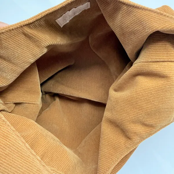 Merit Tan Corduroy Knot Wristlet‎ Bag Minimalist Earthy Boho Handbag - Image 4