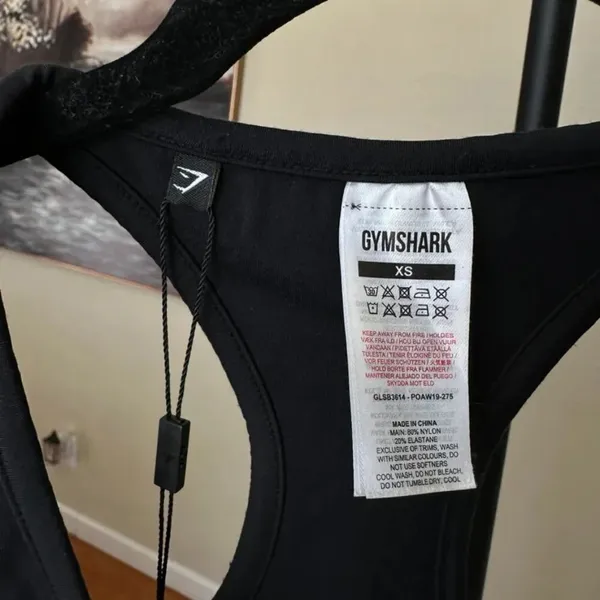 NWT Gymshark Box Utility Bralette black zipper racerback‎ Size XS - Image 3