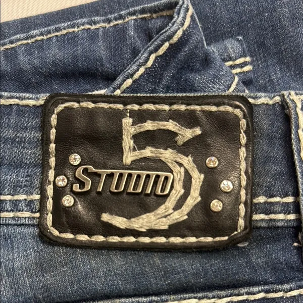 Studio Blue Boot Cut Jeans with Embroidered Design Size undefined - Image 11