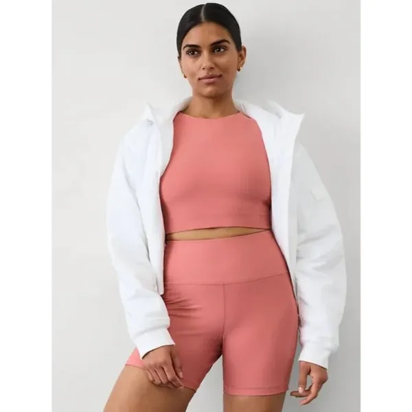 Athleta M Interval Stash 5" Bike Short Medium Natural Rose - Image 5