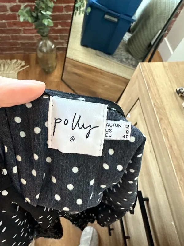 Black Polka Dot Princess Polly Dress - Image 4