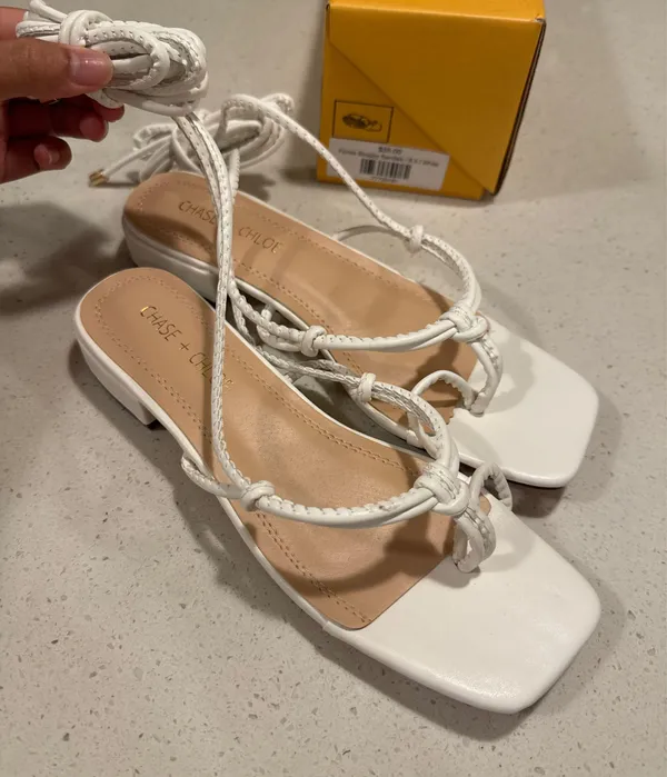 VICI White Strappy Sandals  - Image 2