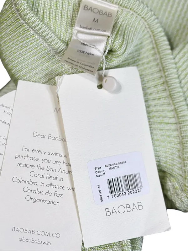 BAOBAB Botanico Ribbed Knit Asymmetrical Dress, Mantis, Medium - Image 10