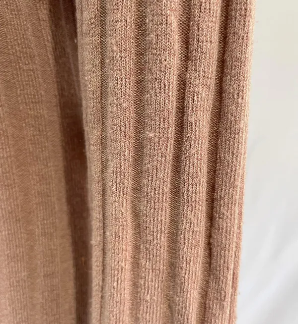 Floret Studios New Twist Open Back Long Sleeve Ribbed Sweater Dress Mocha - Image 17
