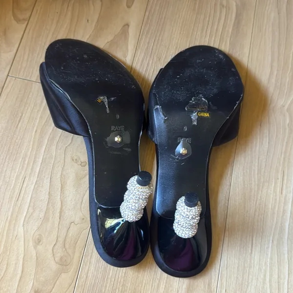 RAYE Black Shoes with Embellished Heels - Image 5