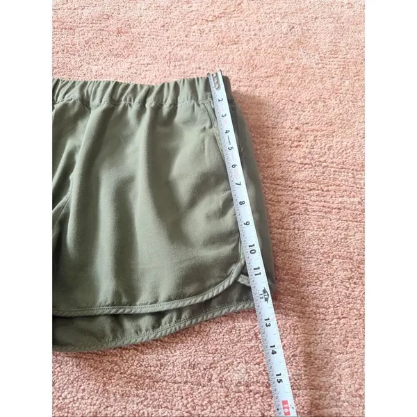 Madewell Women’s Olive Green Pull-On Casual Shorts Size S Pockets - Image 4