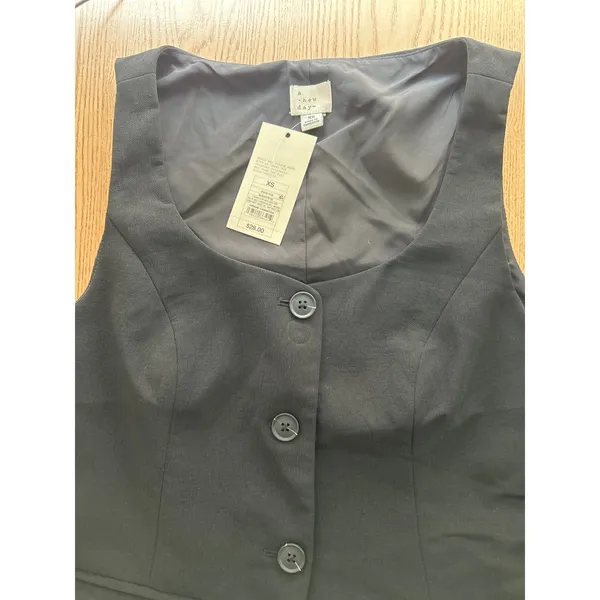 New Women's A New Day Vest Polyester Some Stretch Black Size Xs - Image 2