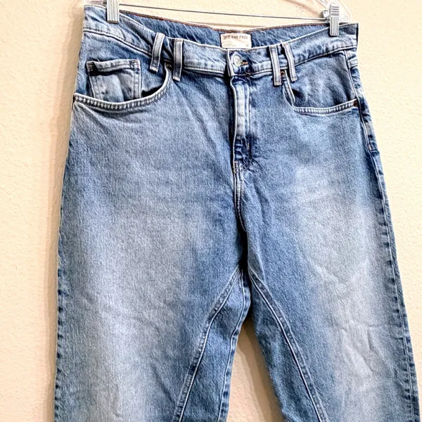 Free People Women's Risk Taker Mid-Rise Straight-Leg Jeans‎ Size 31 - Image 6