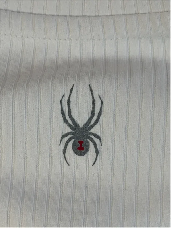 Spyder Active Women’s Ribbed Short Sleeve Athletic T-Shirt UPF 50 White Medium - Image 6
