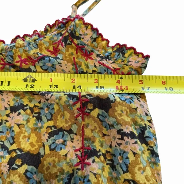 Natural Life Floral Tiered Boho Babydoll Dress Size XS/S Cottage Hippie Festival - Image 5