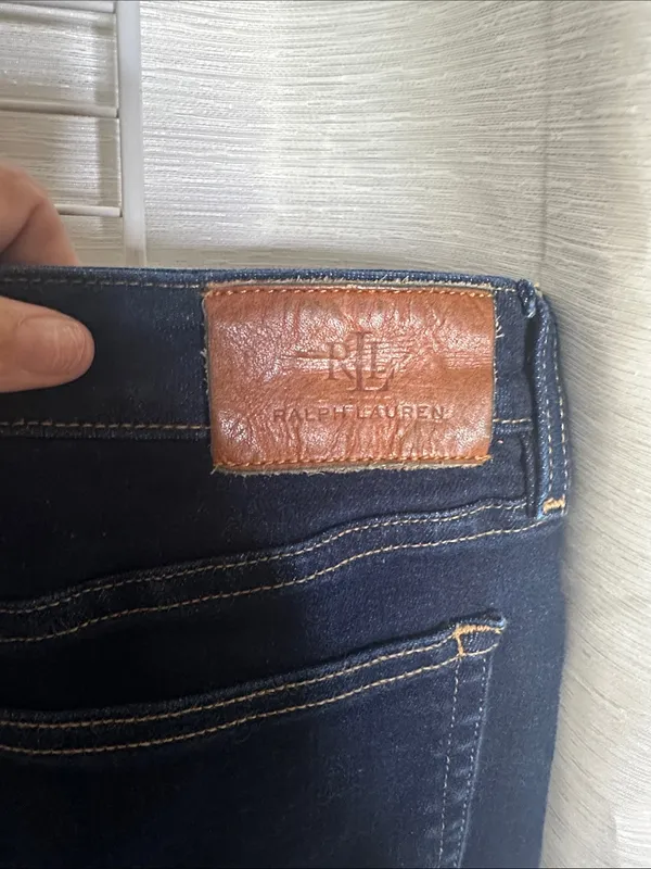 Ralph Lauren Dark Blue Denim Pencil Skirt - Image 3