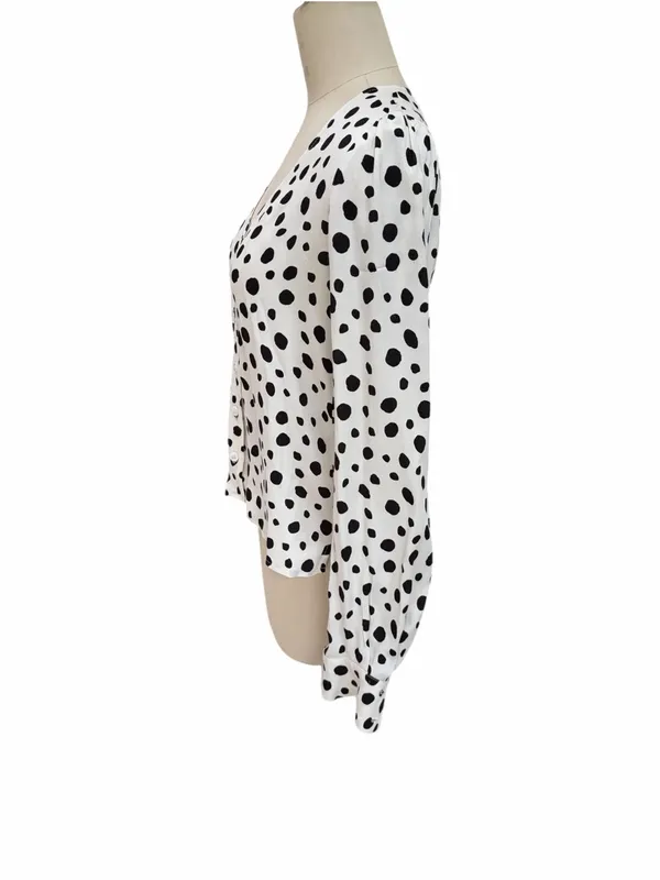 Reformation Annalise Polka dot close size small - Image 4