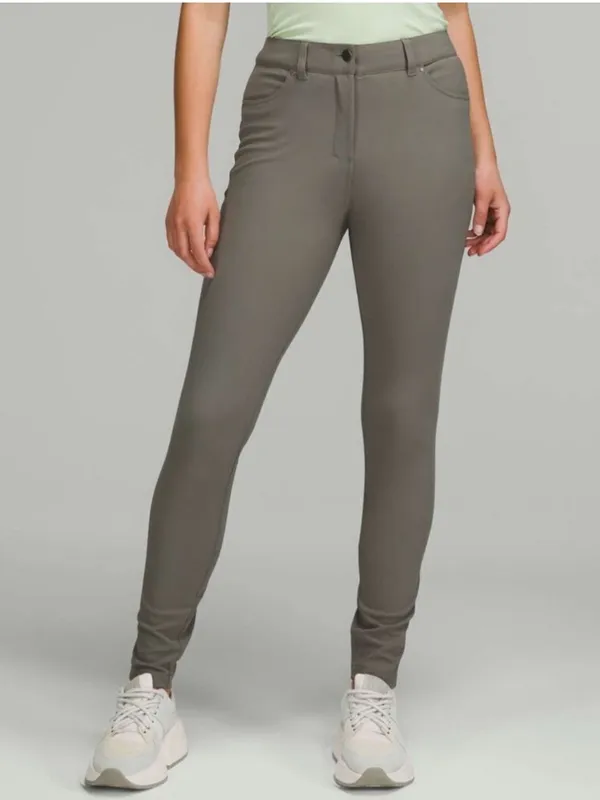 Lululemon City Sleek Slim-Fit 5 Pocket High-Rise Pant in Grey Sage Size 28 - Image 3