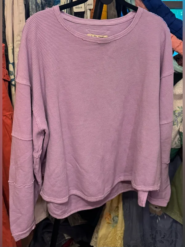 NWT Free People We The Free Total Eclipse Tee - sugared violet - small - Image 6
