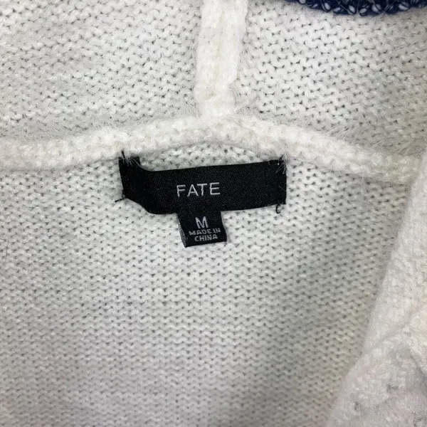 Fate Cardigan Sweater Women Medium Hooded Open Front Fuzzy Cozy Lagenlook‎ - Image 7