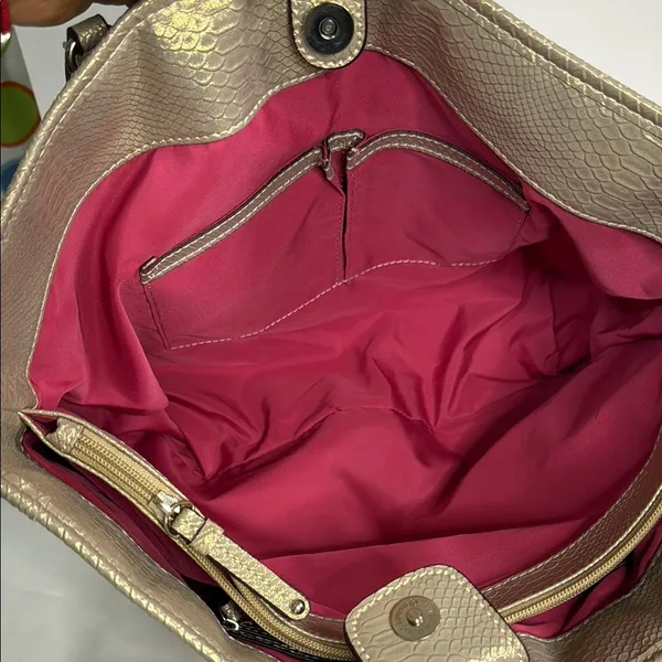 Nine West Cream and Pink Totes Elegant and Spacious - Image 7
