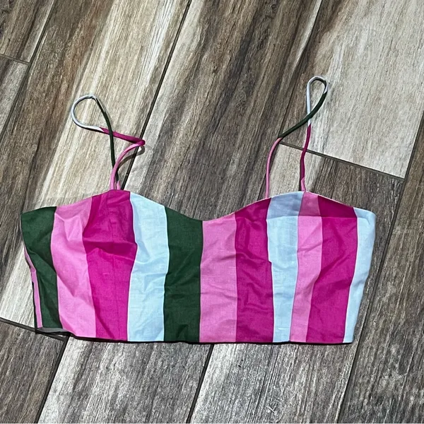 Zara striped bra spaghetti strap top - Image 2