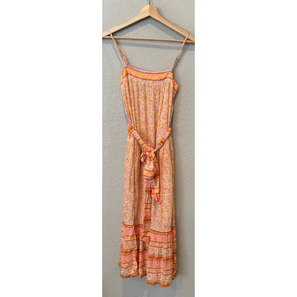 BILLABONG Wish For You Sleeveless Midi Sundress In Pink Dream Size Small - Image 13