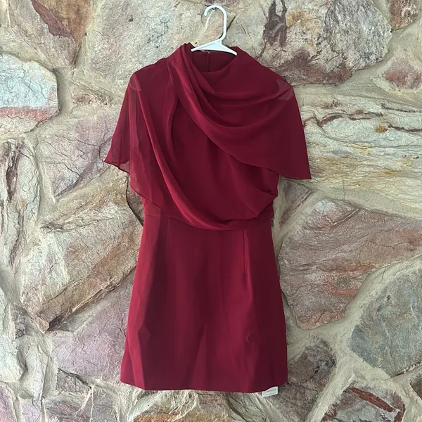 Commense Funnel Neck Backless Zipper Dress size S - Image 3