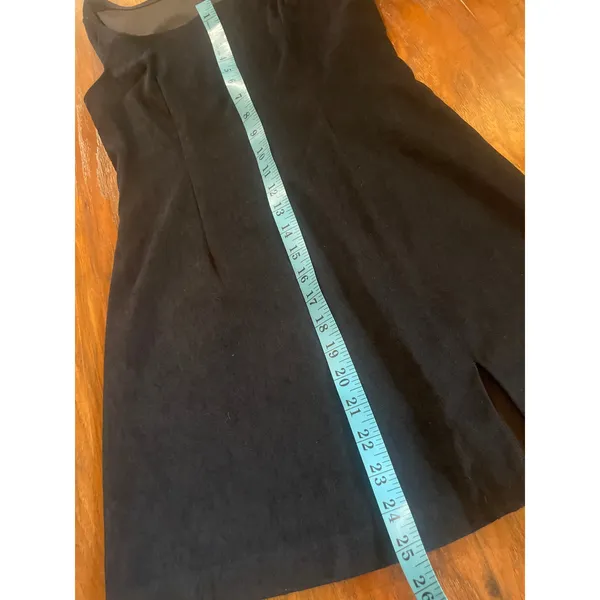 Vintage Y2K RAMPAGE Faux Suede Mini Dress OFFICE SIREN NWT Deadstock Black XS 3 - Image 8